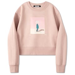 【Mサイズ】SPOONYARD×INA JANG:WOMENS ʼROSEʼ PRINT CROP SWEATSHIRT